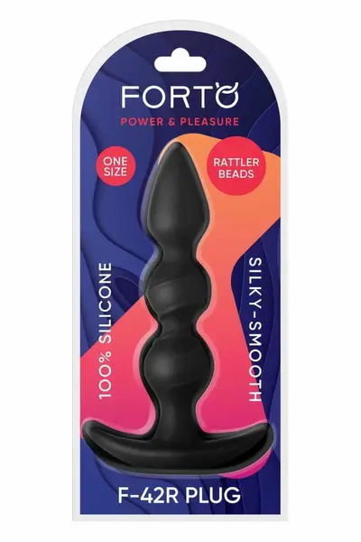 FORTO F-42R Rattler Spiral Beads Black Premium Silicone 100%
