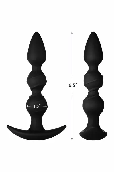 FORTO F-42R Rattler Spiral Beads Black Premium Silicone 100%