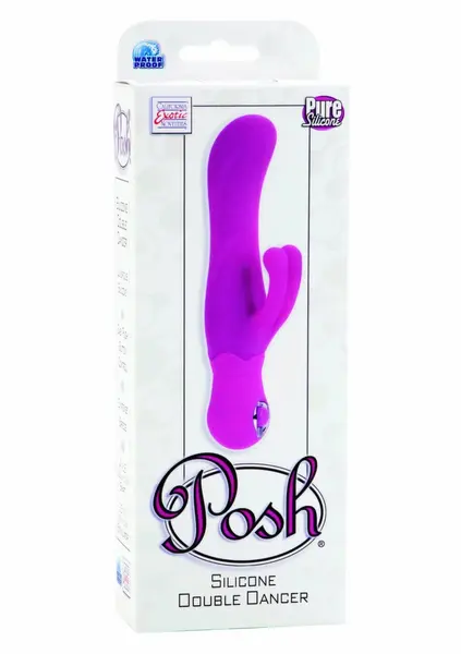 Posh Double Dancer Dual Vibrating Massager Waterproof Pink 4”