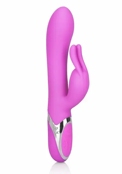 Enchanted Bunny Dual Action Silicone Intimate Machine, 12 Modes, Pink