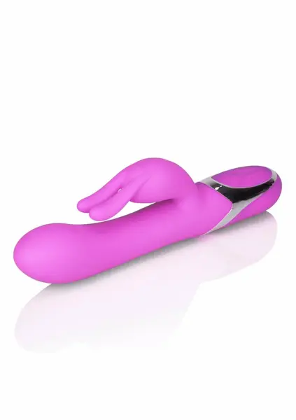 Enchanted Bunny Dual Action Silicone Intimate Machine, 12 Modes, Pink