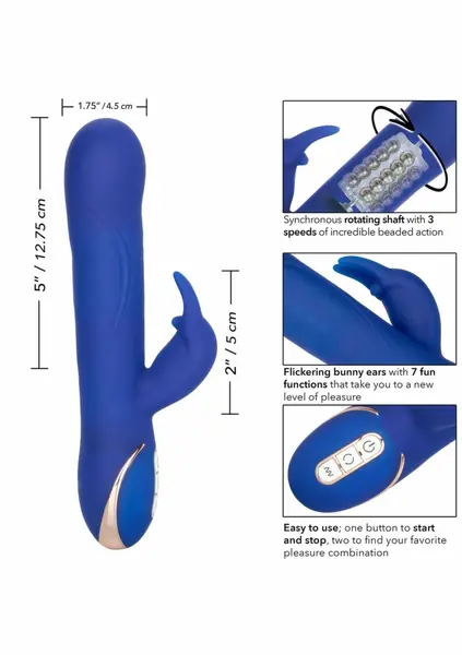 Silicone Rotating Rabbit Intimate Machine, 7 Modes, USB, Waterproof