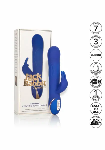 Silicone Rotating Rabbit Intimate Machine, 7 Modes, USB, Waterproof
