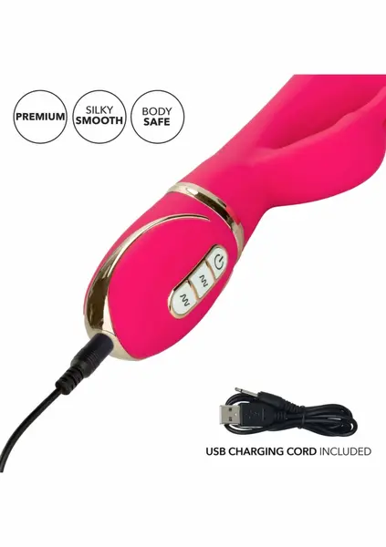 Silicone Ultra-Soft Rabbit Dual-Action Flexible Intimate Device Pink