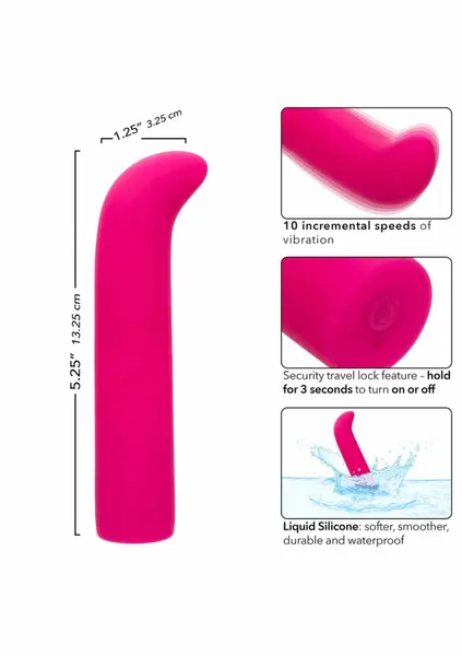 Classic Chic Mini G Rechargeable - Compact Intimate Massager, 10 Modes