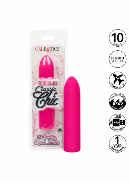 Classic Chic Mini Rechargeable - Compact Liquid Silicone Massager
