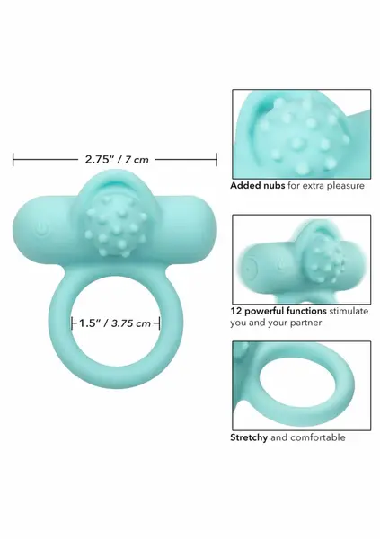 CalExotics Nubby Lover’s Delight Silicone Rechargeable Ring, Black
