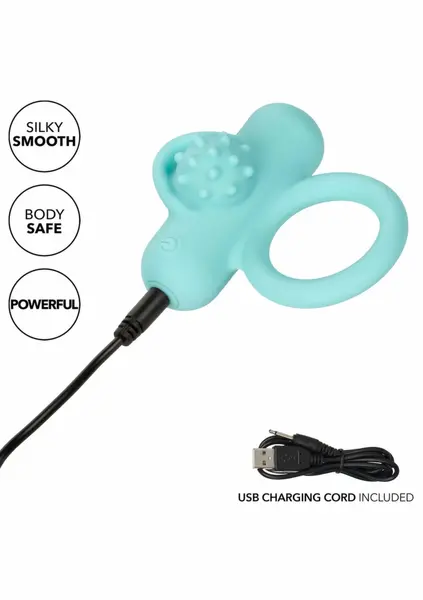 CalExotics Nubby Lover’s Delight Silicone Rechargeable Ring, Black