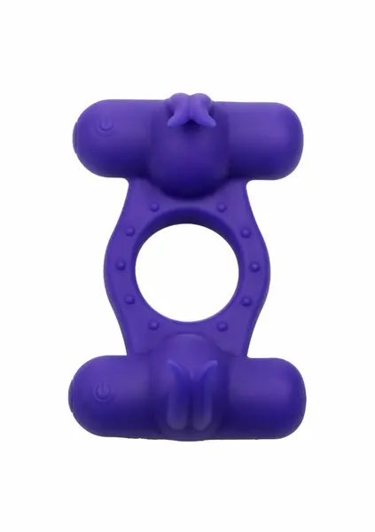 CalExotics Triple Orgasm Enhancer Silicone Intimate Ring Rechargeable