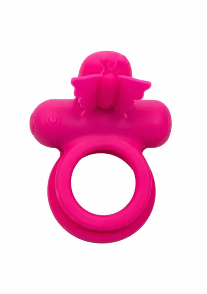 CalExotics Butterfly Dual Ring Silicone Rechargeable Intimate Enhancer