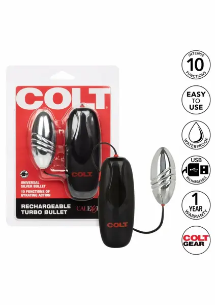 COLT Turbo Bullet Rechargeable Intimate Stimulation Device, Black