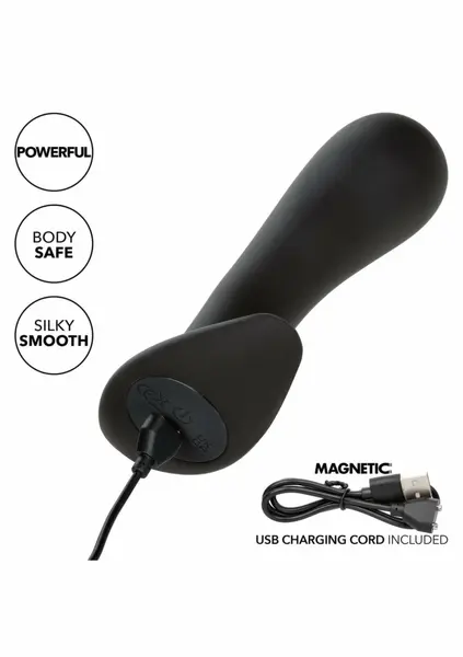 Rock Bottom Curved Probe Silicone Intimate Device USB Rechargeable Black
