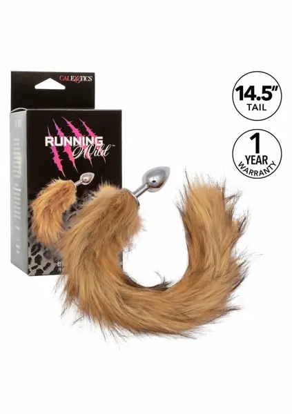CalExotics Running Wild Tail Metallic Probe with Synthetic Fur Tail