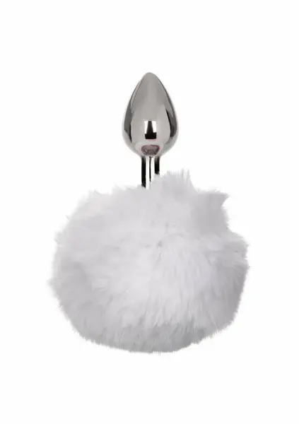 CalExotics Running Wild Bunny Tail Metallic Plug with Fluffy Accent