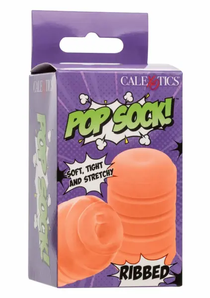 Pop Sock Ribbed Intimate Sleeve - Reversible, Ribbed Texture, Flexible Fit