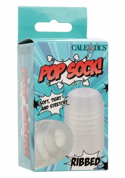 Pop Sock Ribbed Intimate Sleeve - Reversible, Ribbed Texture, Flexible Fit