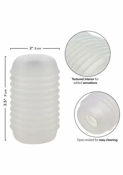 Pop Sock Ribbed Intimate Sleeve - Reversible, Ribbed Texture, Flexible Fit