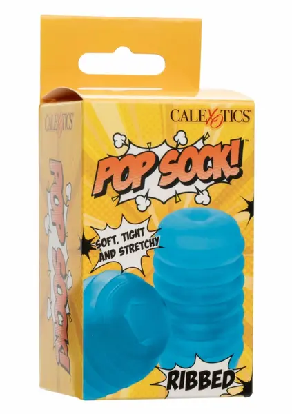 Pop Sock Ribbed Reversible Intimate Sleeve - Flexible & Textured, Clear