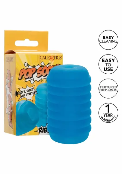 Pop Sock Ribbed Reversible Intimate Sleeve - Flexible & Textured, Clear