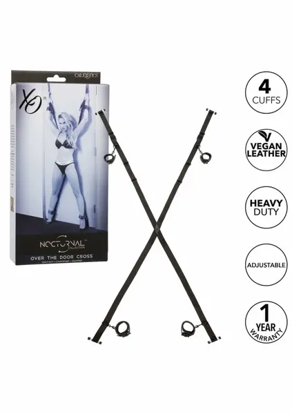 Nocturnal Over The Door Cross Adjustable Restraint System Black