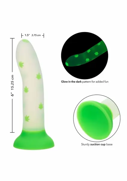 Glow Stick Leaf Silicone Model with Glow-in-the-Dark Leaf Pattern, Medium
