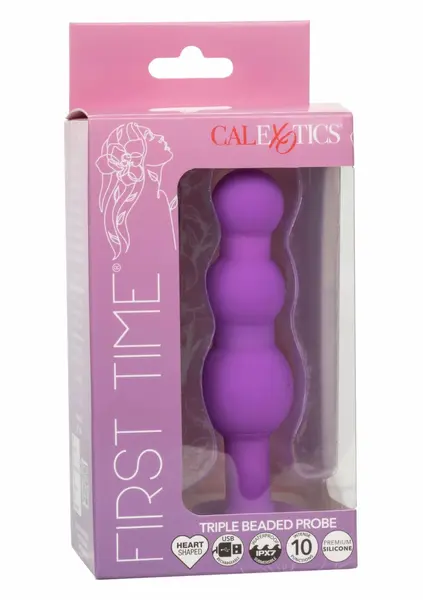CalExotics First Time Triple Beaded Probe Silicone USB Waterproof Black
