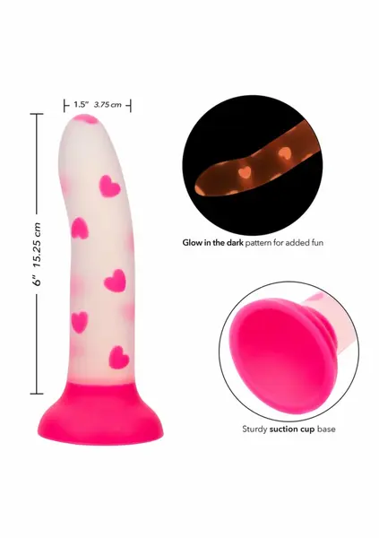 Glow Stick Heart by Glow Stick - Silicone, Glow-in-the-Dark, Suction Cup