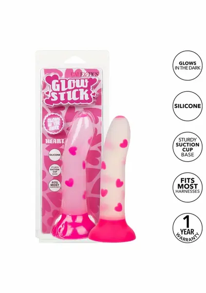 Glow Stick Heart by Glow Stick - Silicone, Glow-in-the-Dark, Suction Cup