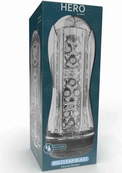 TOYJOY HERO Big Clear Blast Vacuum Stroker Transparent 22cm
