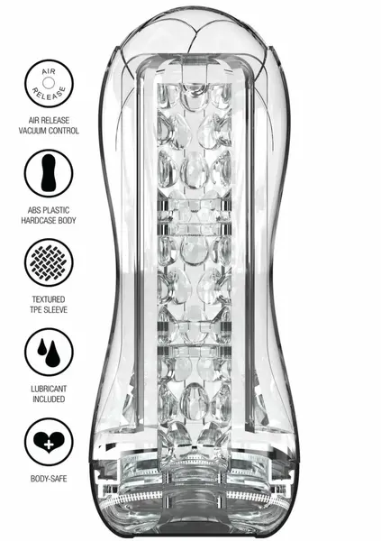 TOYJOY HERO Big Clear Blast Vacuum Stroker Transparent 22cm