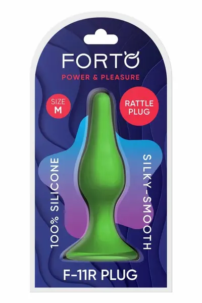FORTO F-11R RATTLER LUNGO Medium Green Silicone Intimate Device