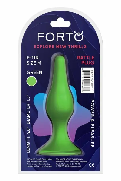 FORTO F-11R RATTLER LUNGO Medium Green Silicone Intimate Device