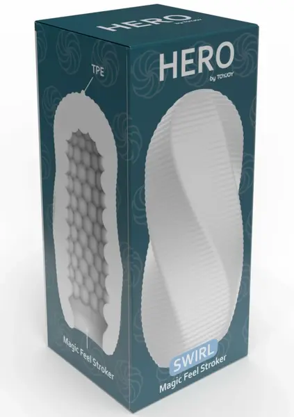 TOYJOY HERO Swirl Medium - Ergonomic Intimate Device, Textured Sleeve
