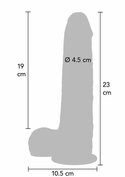 ToyJoy Get Real Skin Silicone Model 23 cm with Movable Foreskin