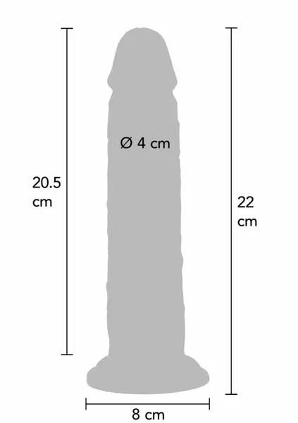 ToyJoy Get Real Skin Silicone Model 22 cm with Movable Foreskin