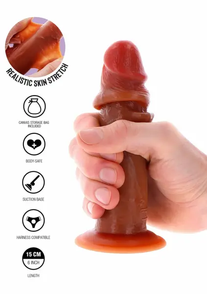 ToyJoy Get Real Skin Silicone Model 15 cm with Movable Foreskin