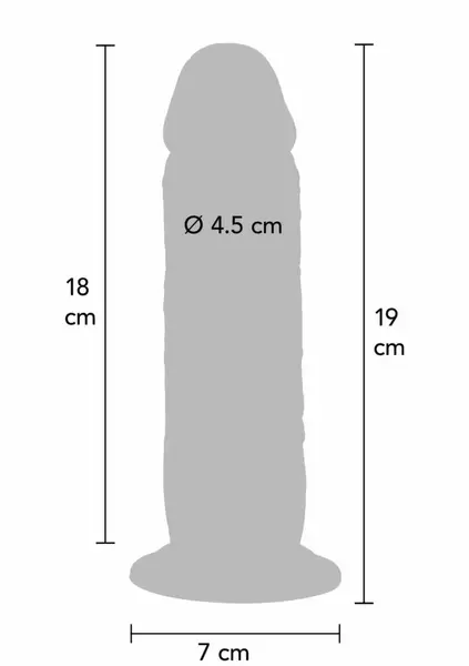 ToyJoy Get Real Skin Silicone Model 19 cm with Movable Foreskin
