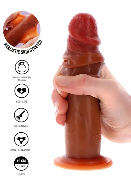 ToyJoy Get Real Skin Silicone Model 19 cm with Movable Foreskin