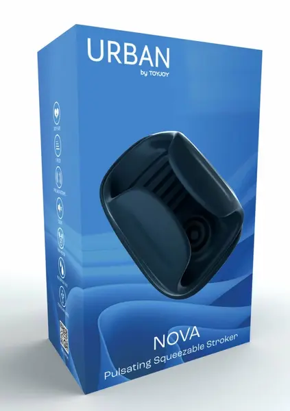Nova Pulsating Squeezable Intimate Machine - Adjustable Pressure, Black
