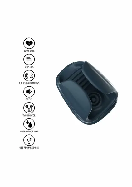Nova Pulsating Squeezable Intimate Machine - Adjustable Pressure, Black
