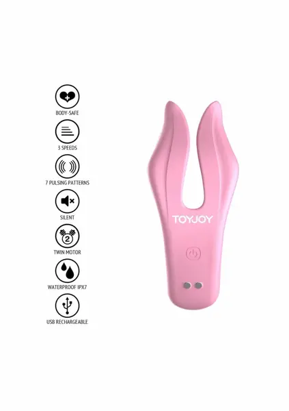 ToyJoy Bloom Erogenous Zone Stimulator Ergonomic Rechargeable Pink