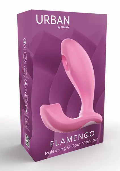 ToyJoy Flamingo Pulsating G-spot L-Shaped Intimate Device Pink 8713221833396