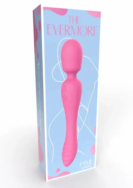 TOYJOY The Evermore 2-in-1 Massager Rechargeable Liquid Silicone Pink