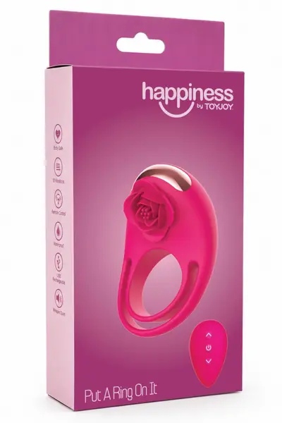 ToyJoy Put a Ring On It Remote Silicone Intimate Ring, USB, Black