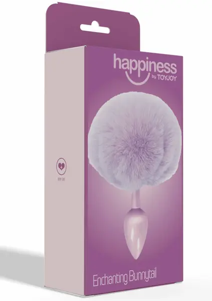 ToyJoy HAPPINESS Enchanting Bunnytail Aluminum Plug with Faux Fur Tail Silver