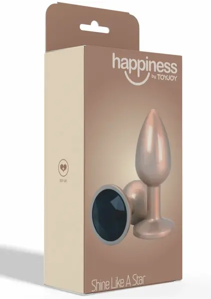 ToyJoy HAPPINESS Shine Like A Star Plug Silicone Gemstone Base Black S