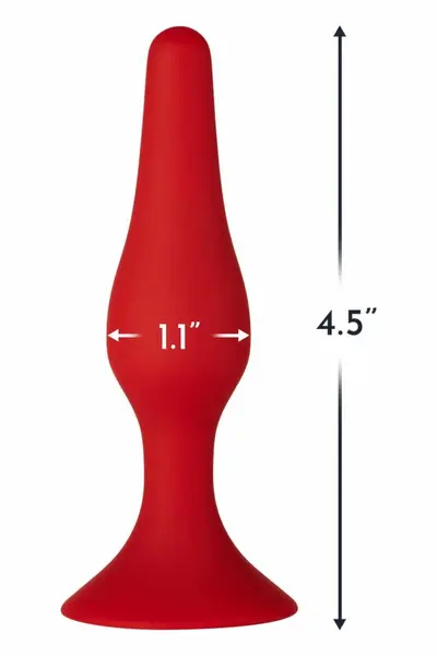 FORTO F-11 LUNGO Small Red Premium Silicone Model with Suction Base