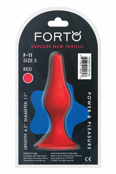 FORTO F-11 LUNGO Small Red Premium Silicone Model with Suction Base