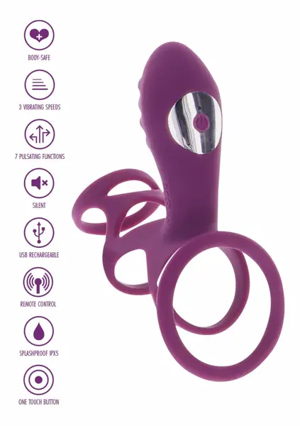 ToyJoy Halo Halo C-Ring Sleeve Intimate Silicone Ring Vibrating Black