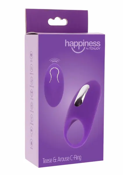 ToyJoy Tease & Arouse C-Ring Silicone Vibrating Ring Black